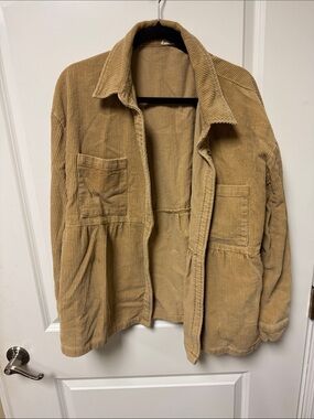 eesome Tan Corduroy Utility Jacket